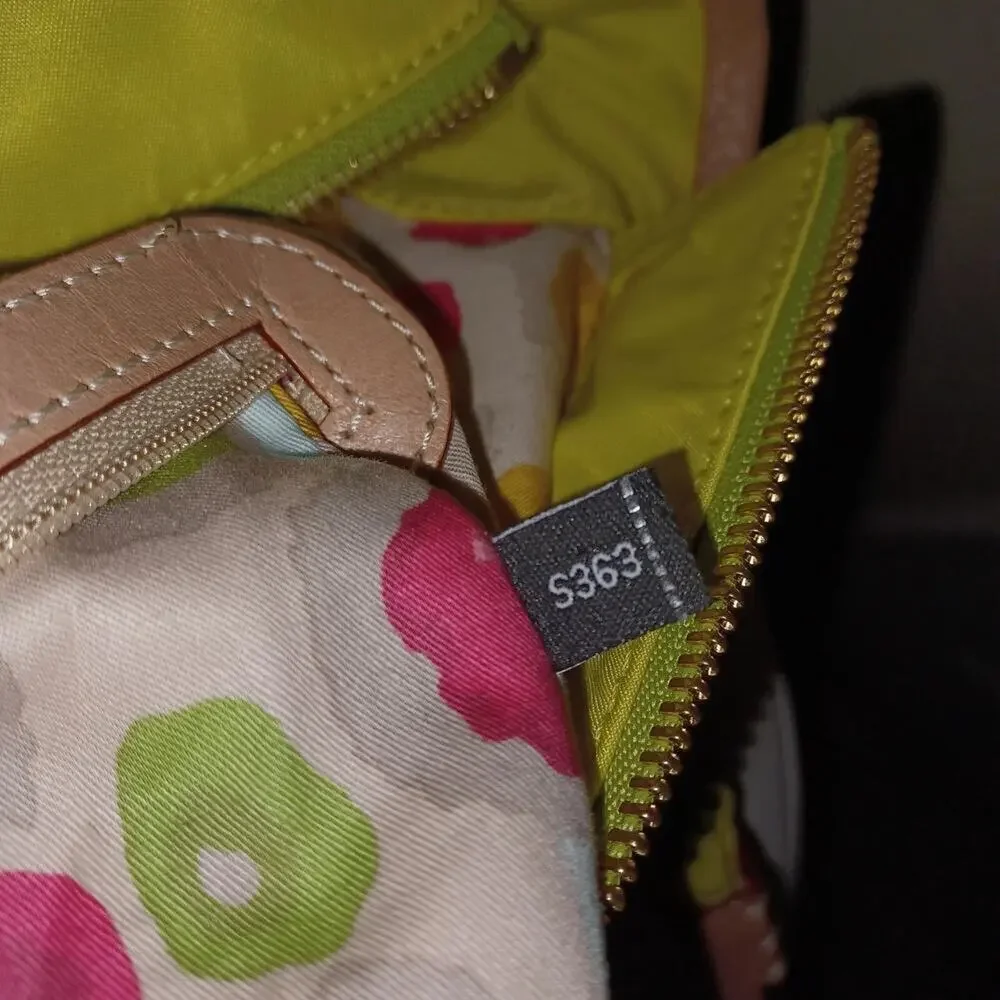 Vtg Kate Spade Stevie Bag Lime Neon Green Nylon Y2K Satchel EUC